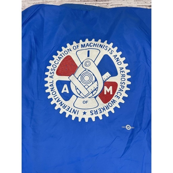 Vintage Teamsters Local Machinist Air Transport Jacket XL Blue People Pleasers - Picture 12 of 13